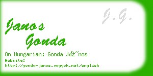 janos gonda business card